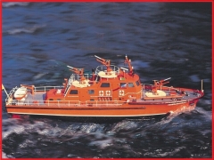 krick dusseldord fire-fighting boat 1:25 scale rc model kit including fittings