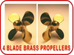 4 Blade Brass Propellers