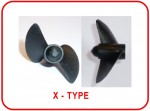 X Type 2 Blade plastic propellers